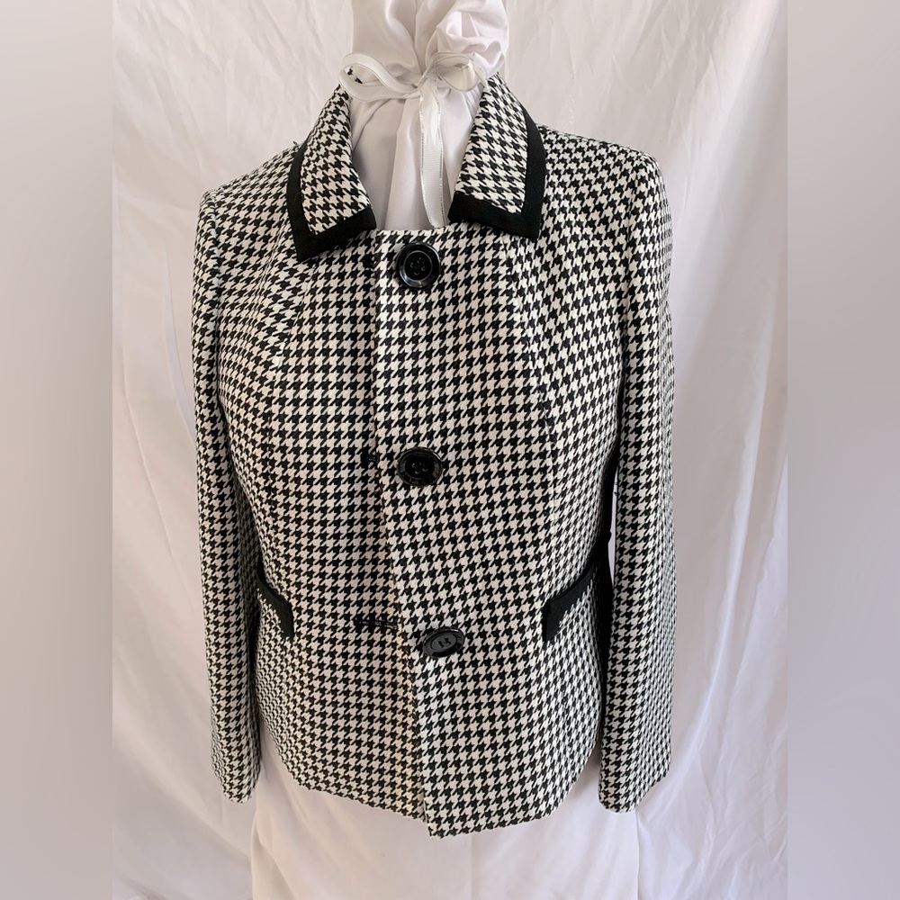 Kasper houndstooth print blazer/jacket